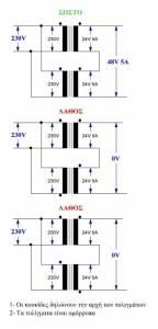 Transformers in series 